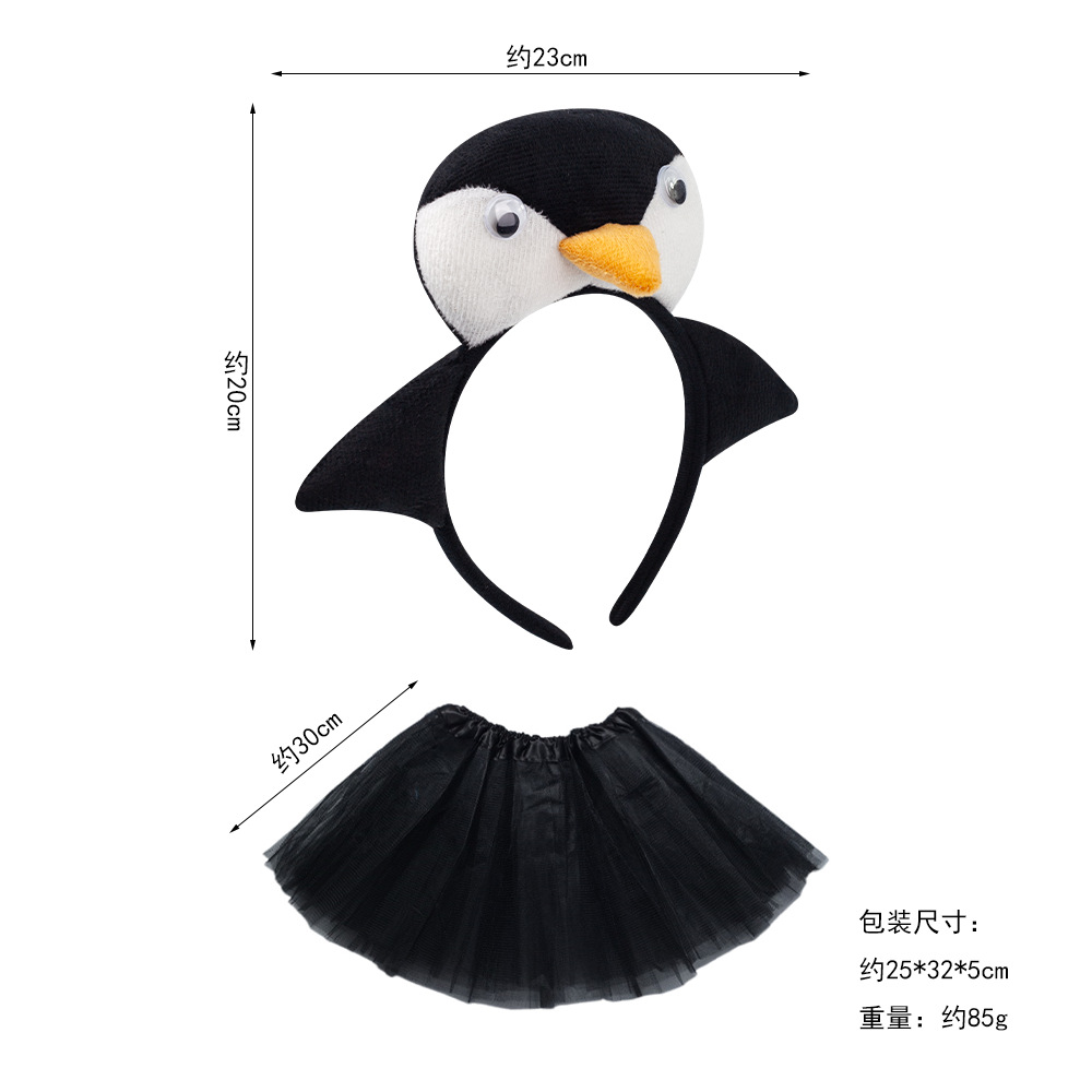 Diademas de animales de Halloween, accesorios para actuaciones infantiles, diademas de pingüino pequeño, diademas de pájaro, loro, búho, golondrina image 10