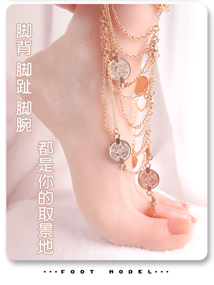 Jiuai Qian Foot Mold Manual Male Masturbator in Silicone, Flesh Tone — detail image 28