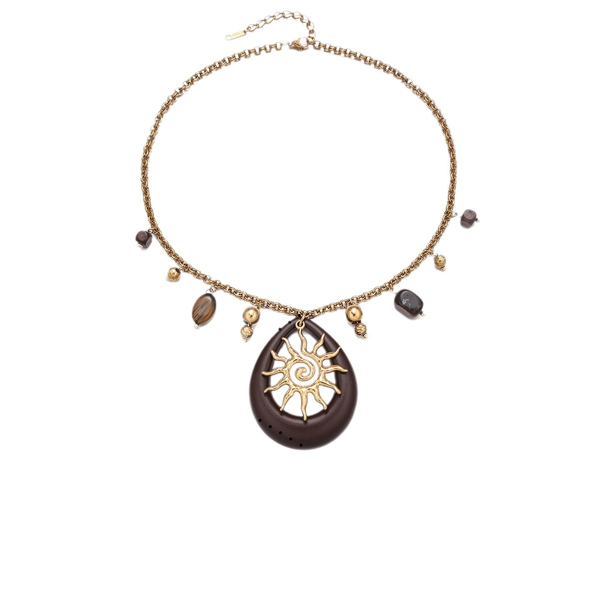 TINA Europa y América collar de acero inoxidable mujer no decoloración sol exagerado collar acrílico pernos conjunto de joyas