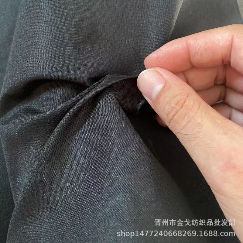 Manufacturer Polyester Black Cloth Yuanqing 1.5m Wide Chemical Fiber Brushed Black Cloth Wholesale Discount Large Quantity Negotiation Dyeing
