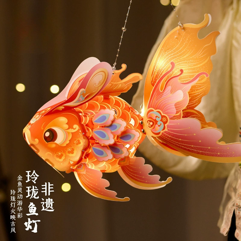 Новый фестиваль середины осени изысканный рыбный фонарь ручной работы