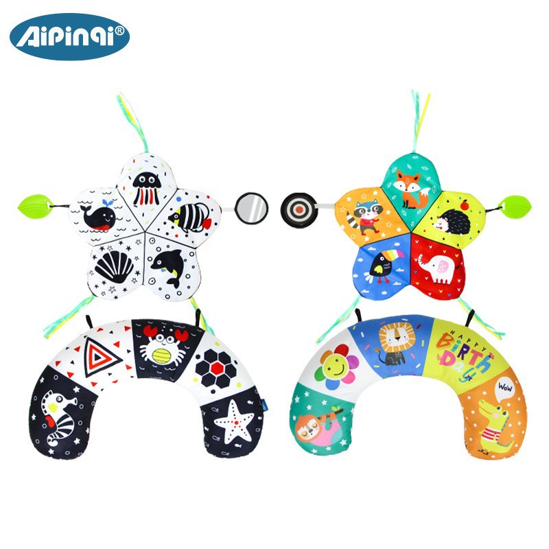 Aipinqi nueva cabeza de entrenamiento almohada bebé ejercicio de pierna almohada bebé en forma de U almohada de aprendizaje juguetes en stock al por mayor image 6