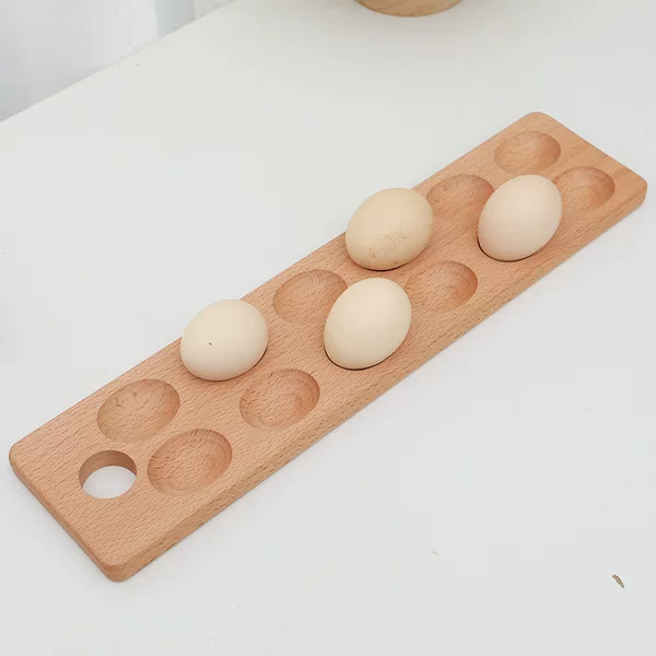 Kitchen Egg Storage Wooden Tray, Wooden Egg Holder, Solid Wood Tray, Display Wooden Tray, Egg Storage Board