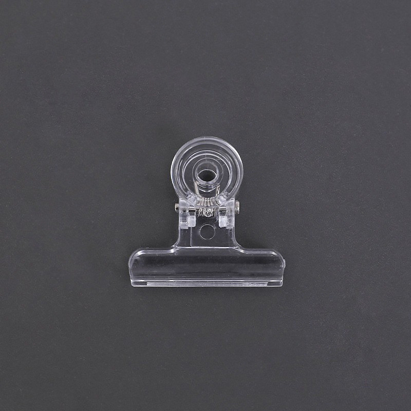 Clip de cola de milano transparente creativo Carpeta de datos de estilo ins para estudiantes, material de oficina de aprendizaje, clip de cola larga, clip de factura pequeño