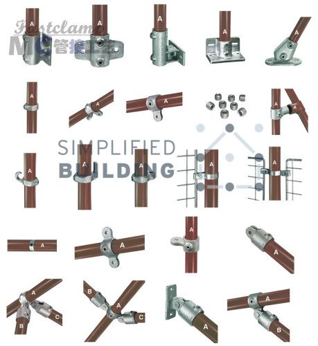 Steel pipe connector, zinc-coated tube joint fastener, stair railing fitting, welded steel pipe connector, zinc-coated tube joint fastener, stair railing fitting, steel pipe connector without welding