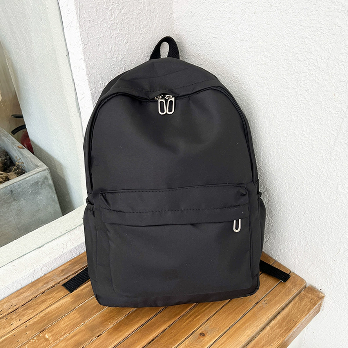 (Кросс-бортная торговля)?, fashionable solid color backpack, capacious school bag, simple and elegant design