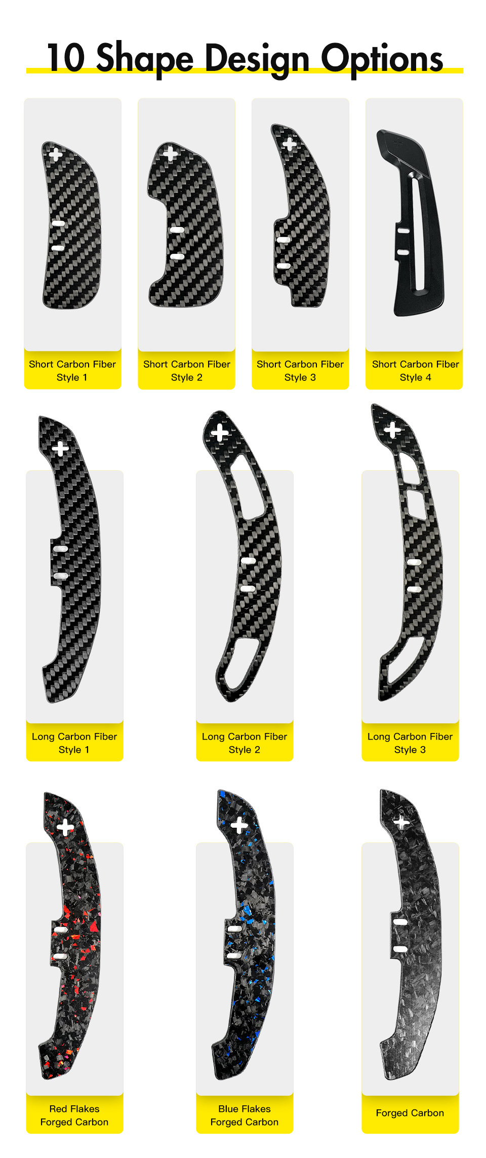 100% Real Carbon Fiber Magnetic Shift Paddles For BMW G Series F Series