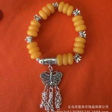 复古民族风新中式仿蜜蜡流苏手链民族风古风时尚送闺蜜手饰品礼物