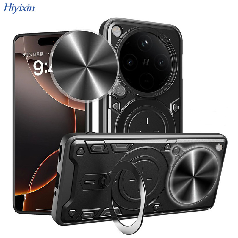 Suitable for Oppo Reno16F, Trendy Sliding Window Phone Case, A6X Magnetic Stand Protective Cover, Hot-Selling