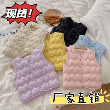 儿童羽绒棉马甲宝宝秋冬背心男女童马夹中小童春秋内外穿坎肩2301