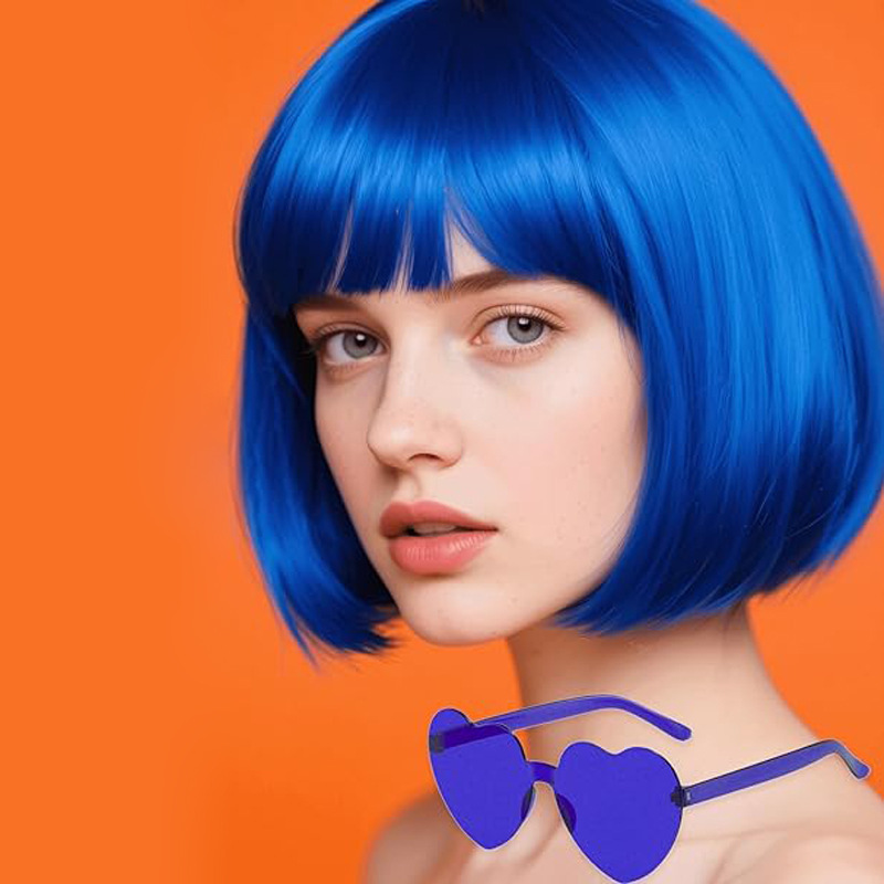 Student Bob Wig European and American Fashion Trend Wig Daily Wear Universal Multi-Color Short Hair Bobo Hair Set