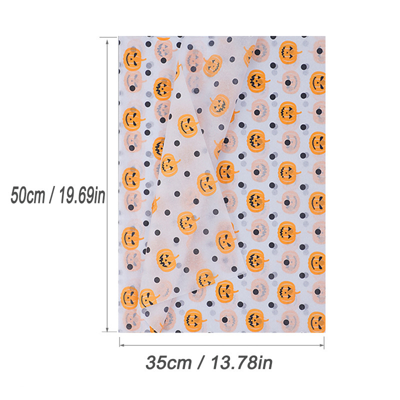 17克雪梨纸万圣节拷贝纸 50*35cm 跨境装袋20张礼品包装纸|undefined