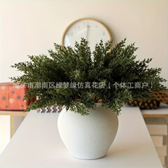 跨境专供人造仿真松针 仿真绿植假松枝圣诞节派对装饰工艺花