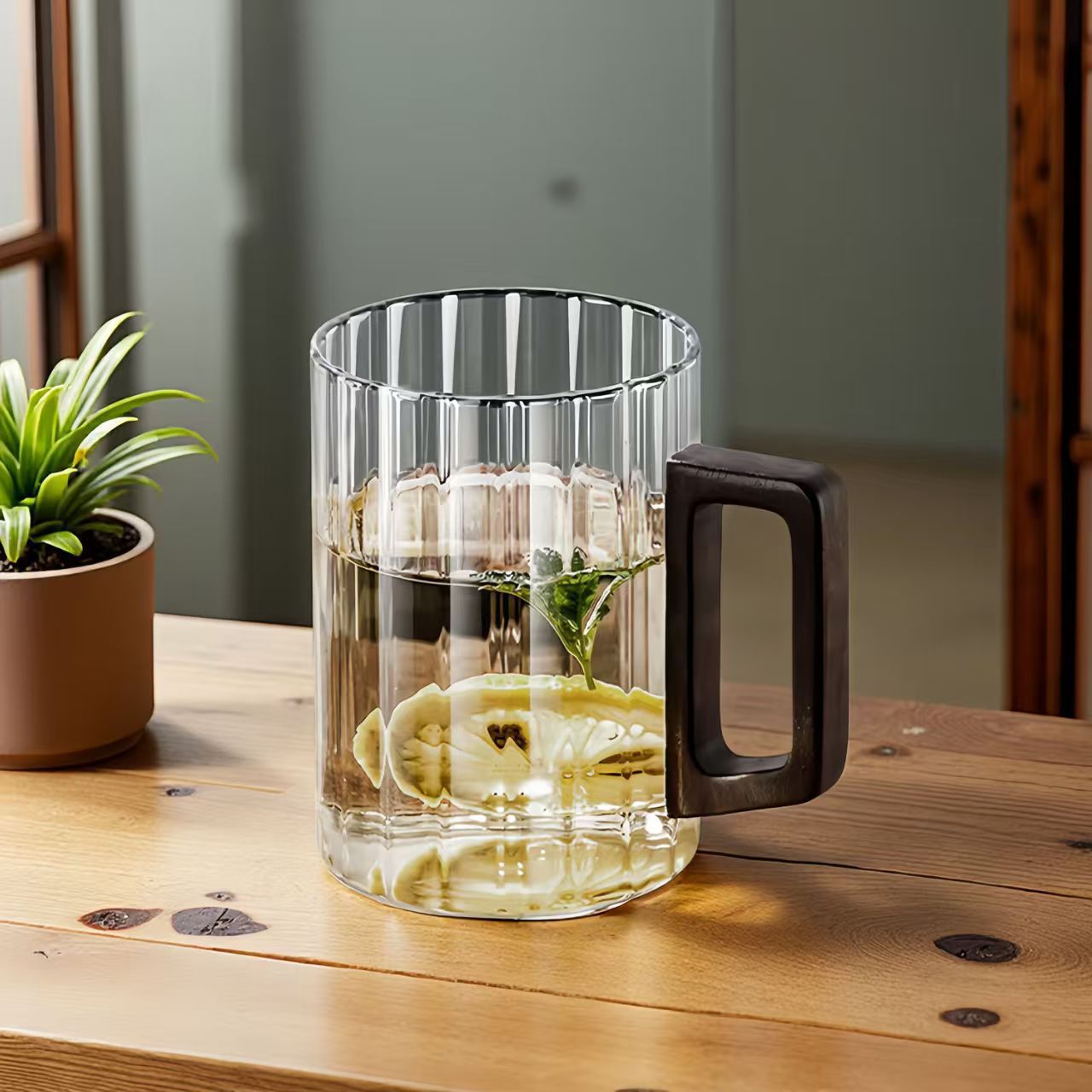 Taza de vidrio vertical de tres piezas, taza de té separada, taza de agua de oficina personal, taza de agua doméstica con tapa de filtro, taza de té de flores image 9