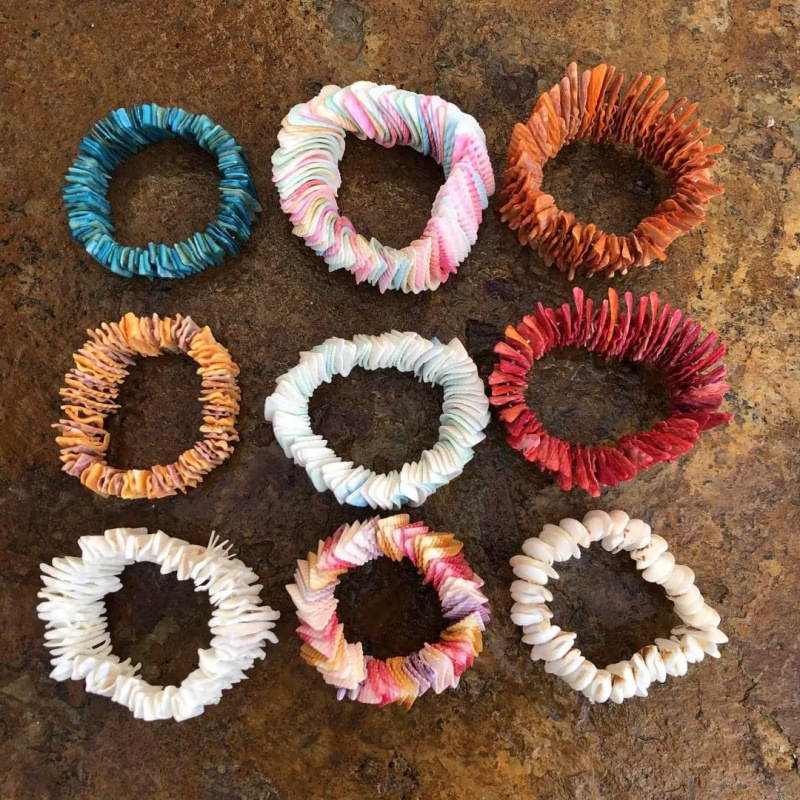 Conchas naturales conchas pulseras collares diy fresco versátil joyería correa de mano tienda artesanía característica fuente