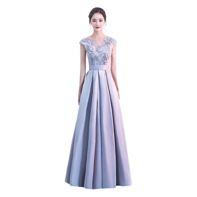 Vestido de noche para mujer, estilo largo, nuevo modelo de verano 2026, elegante vestido de anfitriona para banquetes, corte ajustado, estilo princesa, versión coreana. image 1