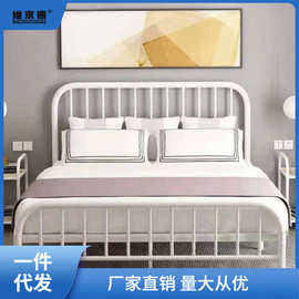 床架铁铁艺床现代简约出租房屋简易1米家用成人欧式主卧双人床2米