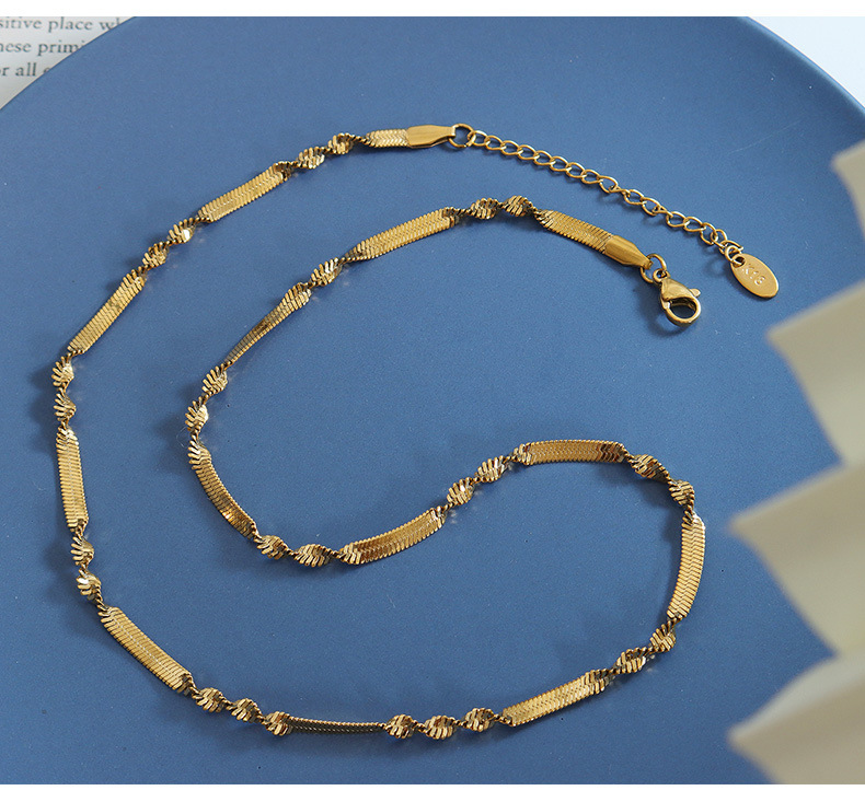 Simple Style Geometric Titanium Steel Plating Bracelets Necklace