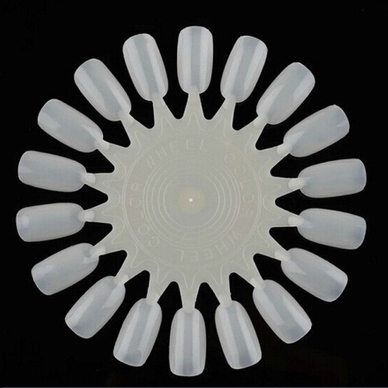 Herramientas de uñas transfronterizas 50 piezas de esmalte de uñas muestra de pegamento de esmalte de uñas, tarjeta de color trapezoidal puntiaguda de cabeza plana, pieza de práctica de uñas