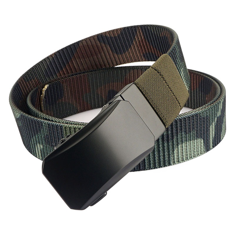 Nuevo 3,5 hebilla automática giratoria de doble cara de dos colores cinturón de nylon de los hombres simple cinturón de lona del todo fósforo cinturón de los pantalones