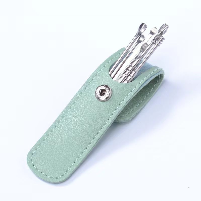 Juego de limpiadores de oídos portátiles en existencia, juego de 6 piezas, limpiadores de oídos con resorte en espiral para el hogar, herramientas para limpiar los oídos.