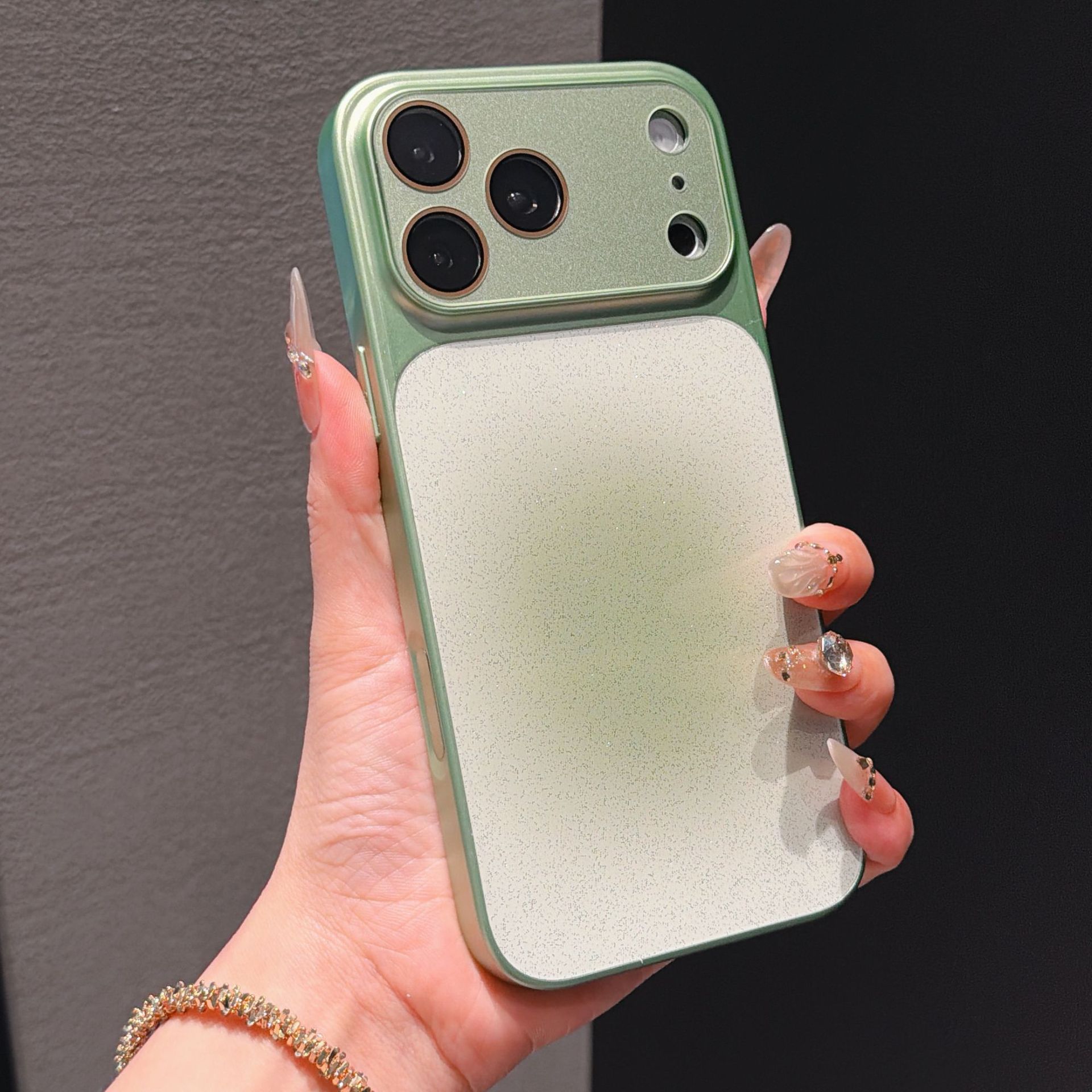 Polvo de brillo graduado de colorado de colorado, iPhone17 ProMax, caso de teléfono móvil para Apple 16 todo incluido, caso anti-caída
