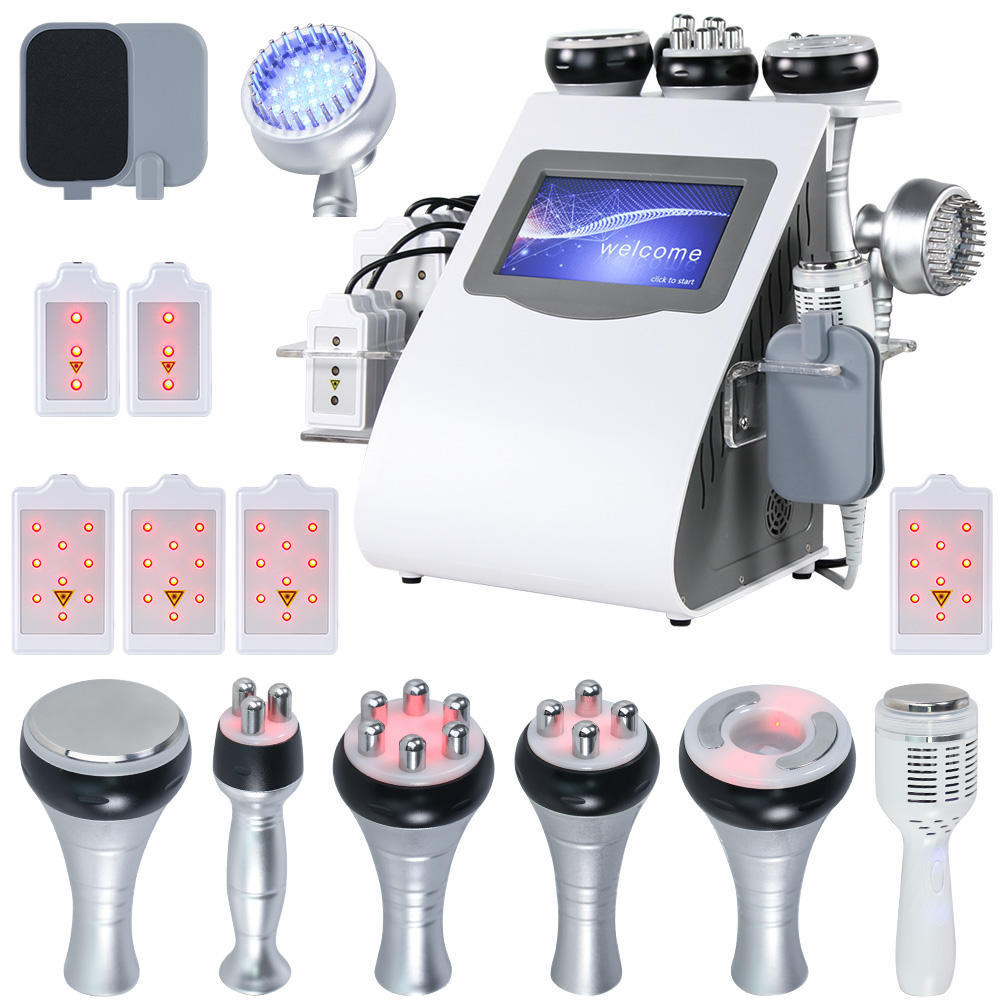 Dispositivo de belleza y cuerpo tres en uno 40K máquina de vaciado instrumento de adelgazamiento plástico explosivo RF instrumento de masaje de belleza adelgazante