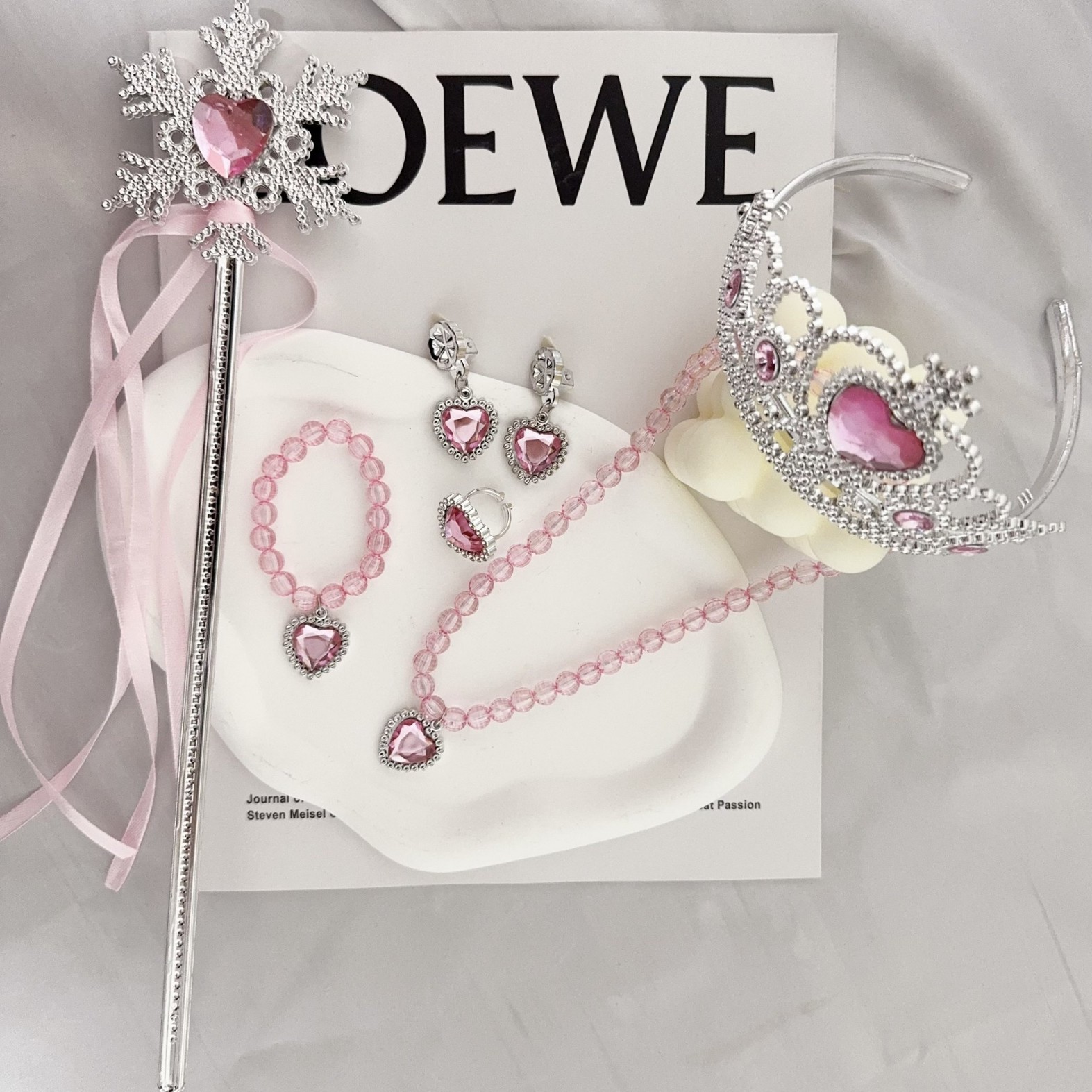 Children's Necklace Set Crown Tiara Children's Frozen Magic Wand Hair Accessories Set Princess Elsa Wholesale