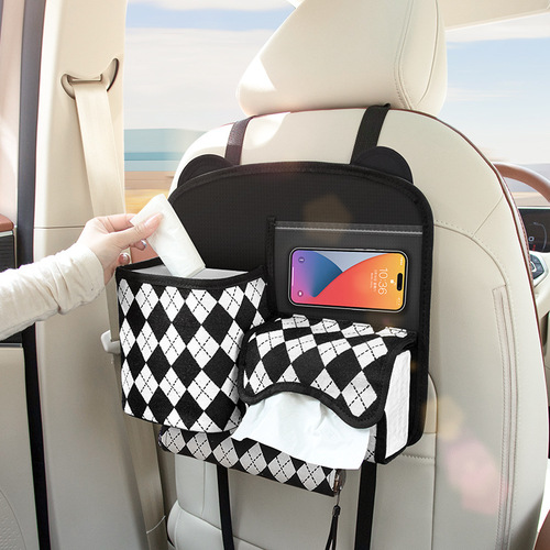 Car seat back storage bag, creative multi-functional rear seat car storage bag, trash can, car storage hanging bag