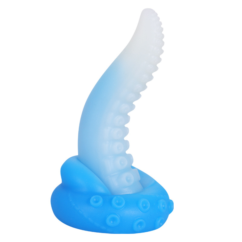 Pulpo luminoso tentáculo pene suave al tacto pene auto-mantenimiento palo especial en forma de pene anal plug anal expansor