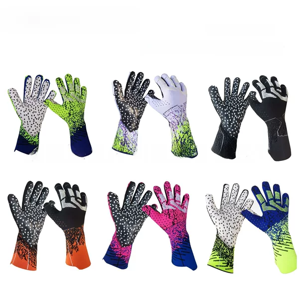 Adult and Children's Football Goalkeeper Gloves Latex Anti-Collision Goalkeeper Finger Protection Equipment for Primary and Secondary School Students Anti-Slip Protection