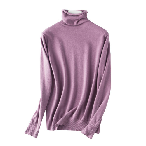 Women's High Collar Knit Sweater, Casual V-Neck Cardigan, Versatile Hooded Top, Slim Fit Crew Neck Knitwear for Autumn and Winter