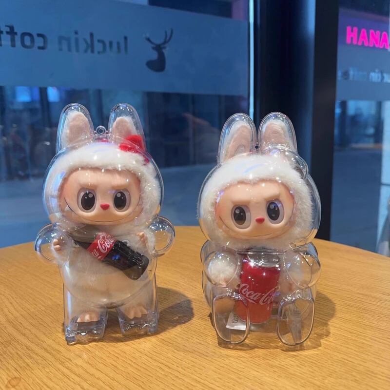 Labubu フロント高エネルギー防塵シェルビニールフェイス透明保護カバーおもちゃ POPMART 保護ケース|undefined