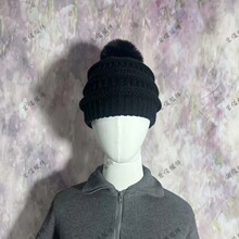 外贸帽子欧美户外秋冬条纹套头豆豆帽男女保暖纯色反口毛线针织帽