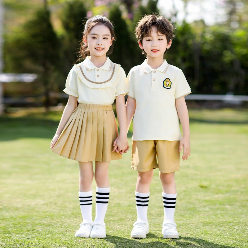 幼儿园园服毕业照班服夏季六一表演服学院风诗歌朗诵大合唱演出服