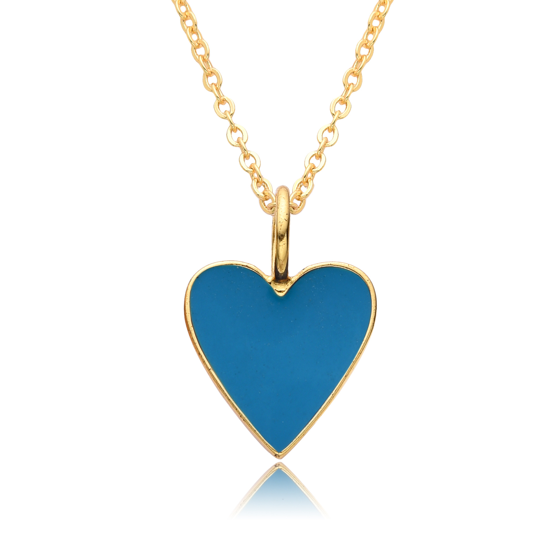 10g Weight Pendant Necklace Classification cable chain Chain Type 1 Piece Quantity Daily, Date Occasion Copper Material Heart Shape Pattern Women's Gender Enamel, Plating Design IG Style, Simple Style Style Copper IG Style Simple Style Heart Shape Enamel Plating Pendant Necklace 5