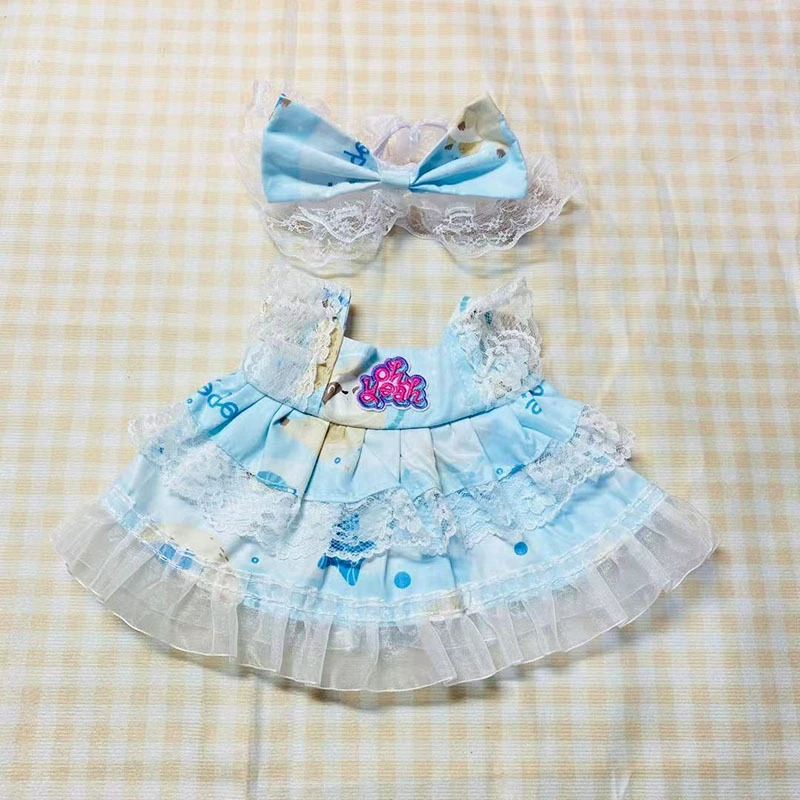 Кукла, платье, юбка, 30 см, с маленькими мишками, детская одежда