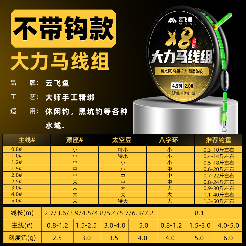 5.7m 8-braided strong horse string set [without hook]