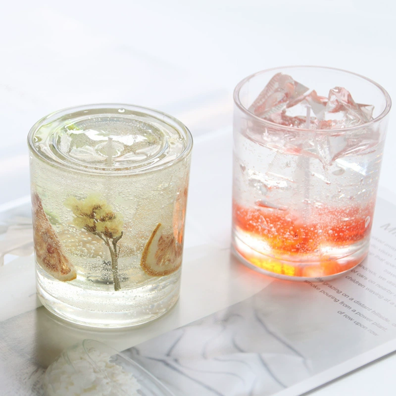 Small transparent glass candle, aromatherapy, wholesale