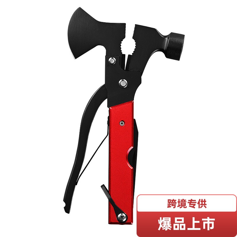 户外多功能斧头锤便携式露营安全锤应急工具折叠野营斧头救生锤