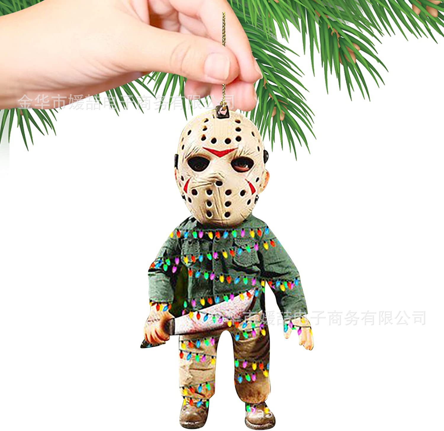 2022 nuevos productos transfronterizos personajes de película de terror decoraciones colgantes de Navidad Halloween colgantes de automóviles de Navidad