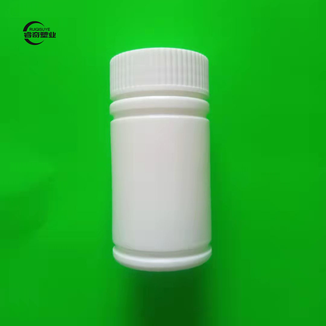 现货80g塑料瓶pe80cc竹节瓶乳白固体瓶消毒泡腾片分装瓶