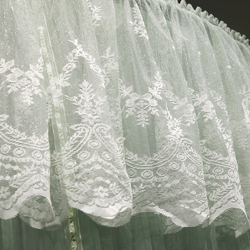 Cross-border beautiful lace ceiling mosquito net, hanging type household curtain, floor-standing, no installation required, round top double mosquito net, factory wholesale