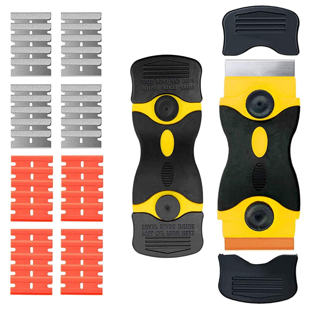 42件套塑料刮刀工具滚刀玻璃刮刀带40个刀片，用于刮擦替换刀片
