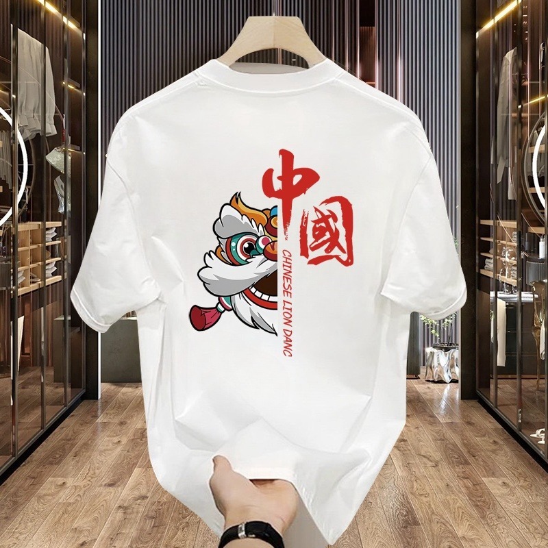 アメリカのトレンディなブランド純綿メンズラウンドネック半袖Tシャツメンズ服夏の新しいルーズ半袖カジュアルトップ|undefined