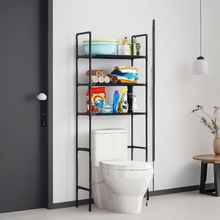 跨境多功能马桶置物架免打孔收纳架智能浴室厕所神器落地多层架子