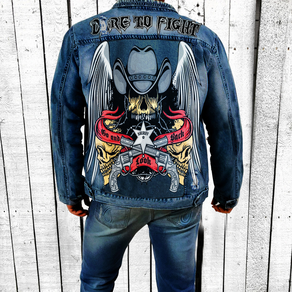 Men's Denim Jacket Round Neck Casual Printed Jacket For Autumn_voghion.com