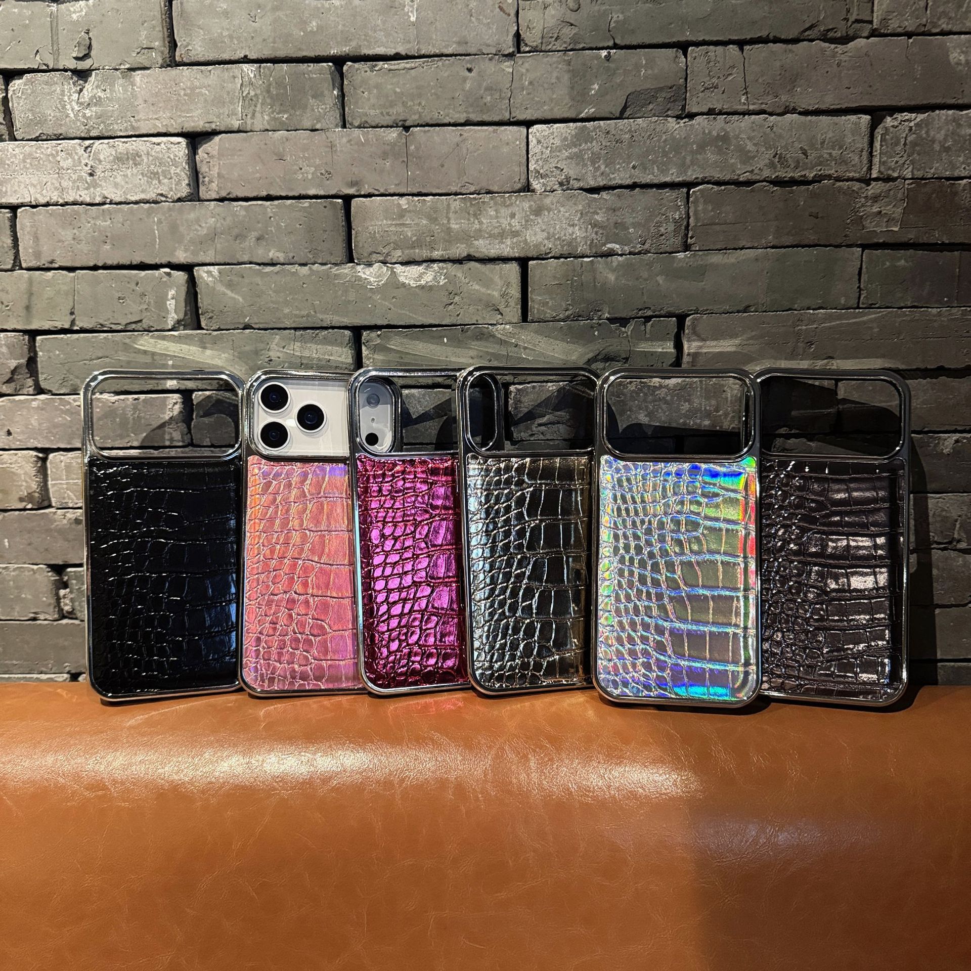 Galvanisierte Krokodiloptik Handyhülle Für Iphone 16 Pro Max_voghion.com
