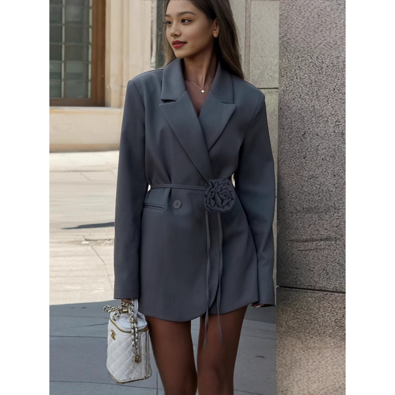 2024 Cross-Border New Style Sweet Autumn French Fashion Temperament Commuter Slim Suit Jacket Top with a High-End Feel