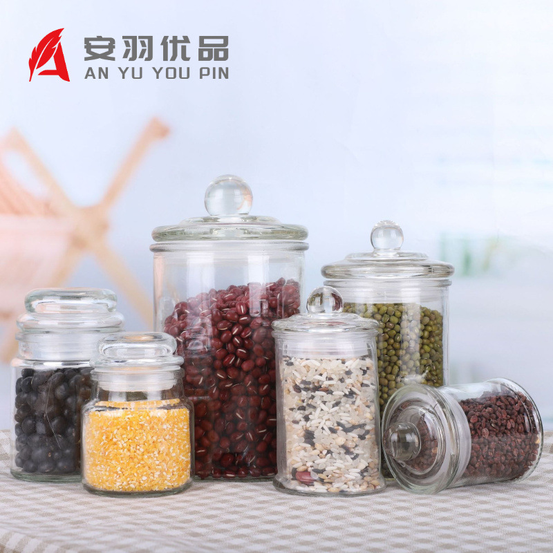 透明直筒带盖蜡烛杯香薰蜡烛台加工茶色玻璃烛台玻璃茶叶罐容器